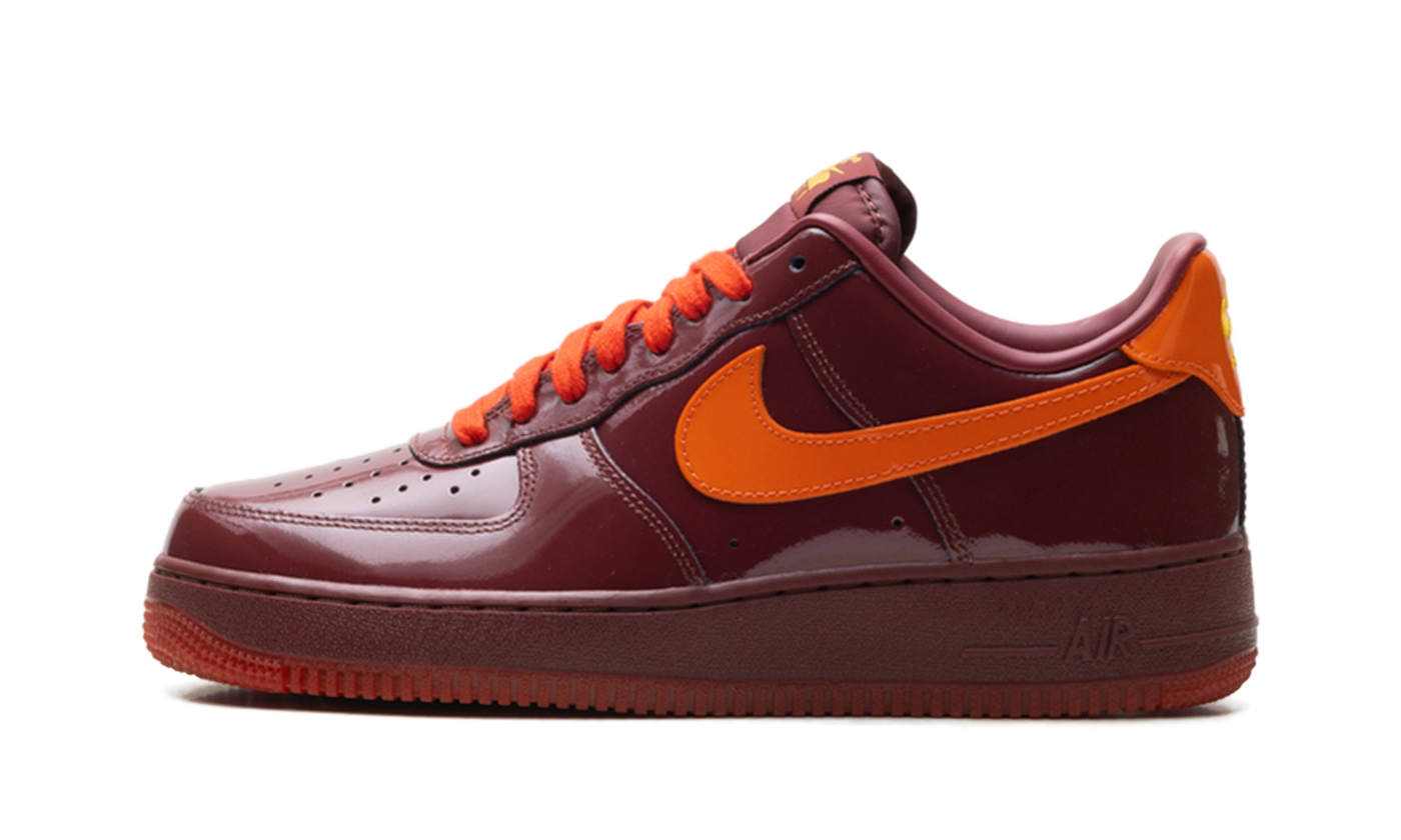 Air Force 1 Low Patent Leather Dark Team Red Safety Orange IO4489 601